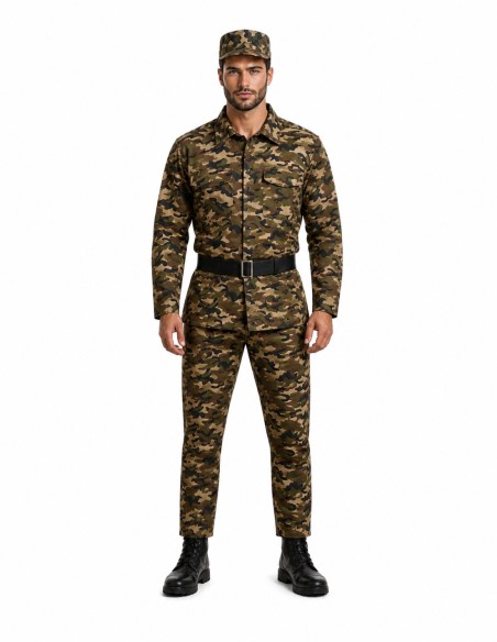 Déguisement militaire taille L - de haute qualité, idéal pour le carnaval, les fêtes à thème et les événements spéciaux